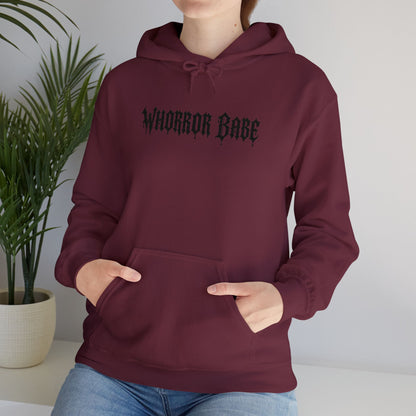 Whorror Babe (Black) Unisex Heavy Blend™ Hooded Sweatshirt