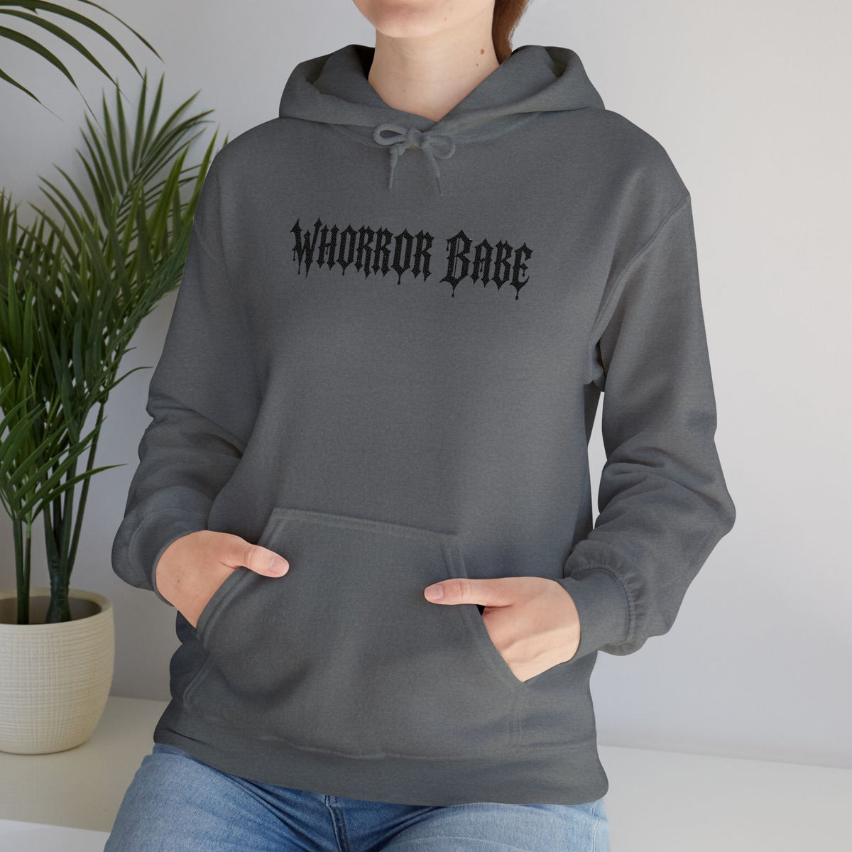 Whorror Babe (Black) Unisex Heavy Blend™ Hooded Sweatshirt