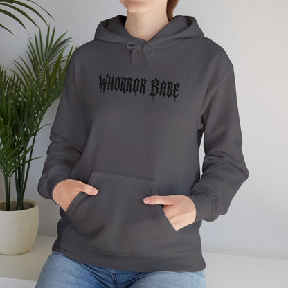 Whorror Babe (Black) Unisex Heavy Blend™ Hooded Sweatshirt